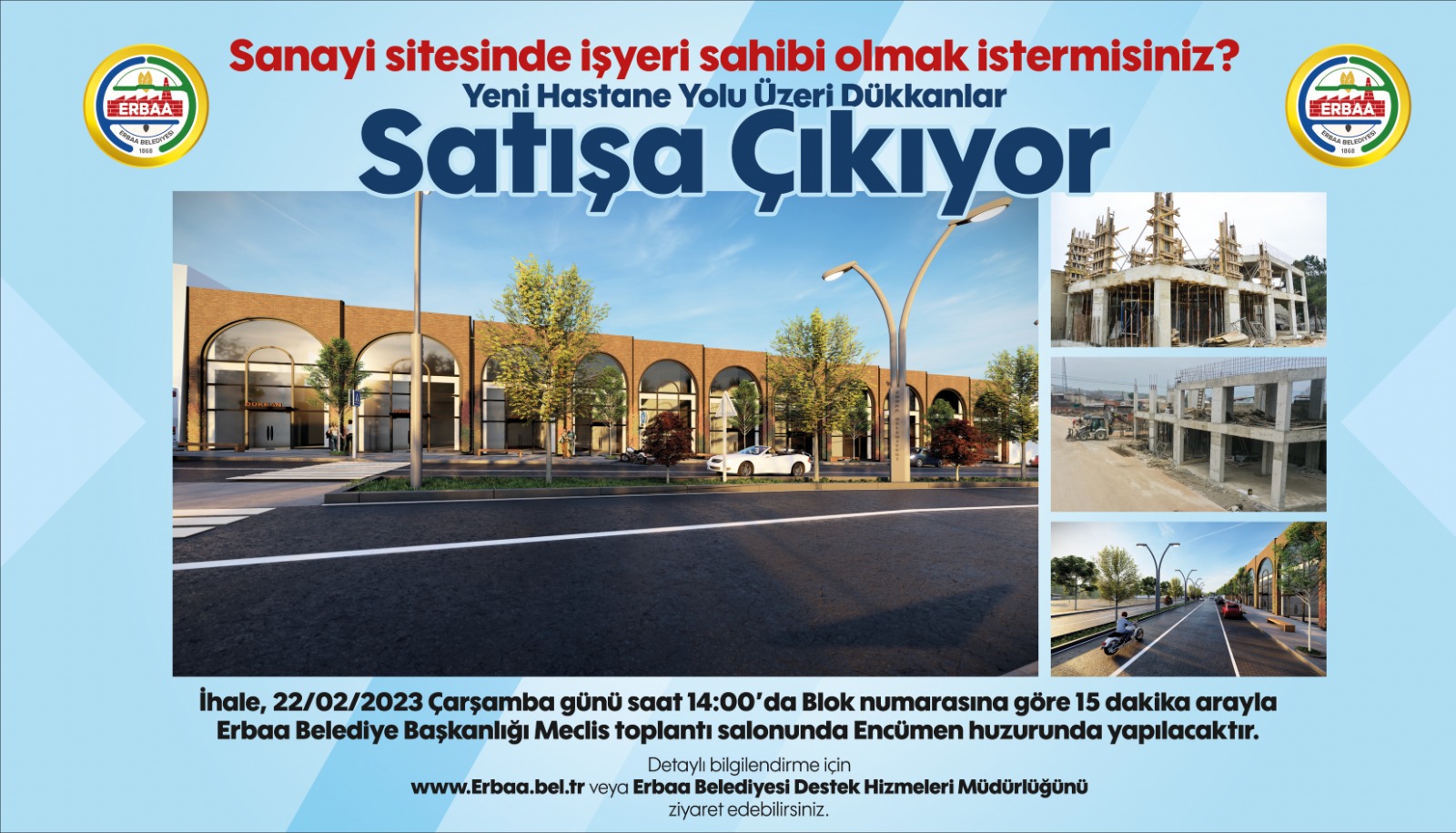 Yeni Hastane Yolu Üzeri Dükkanlar Satışa Çıkıyor.